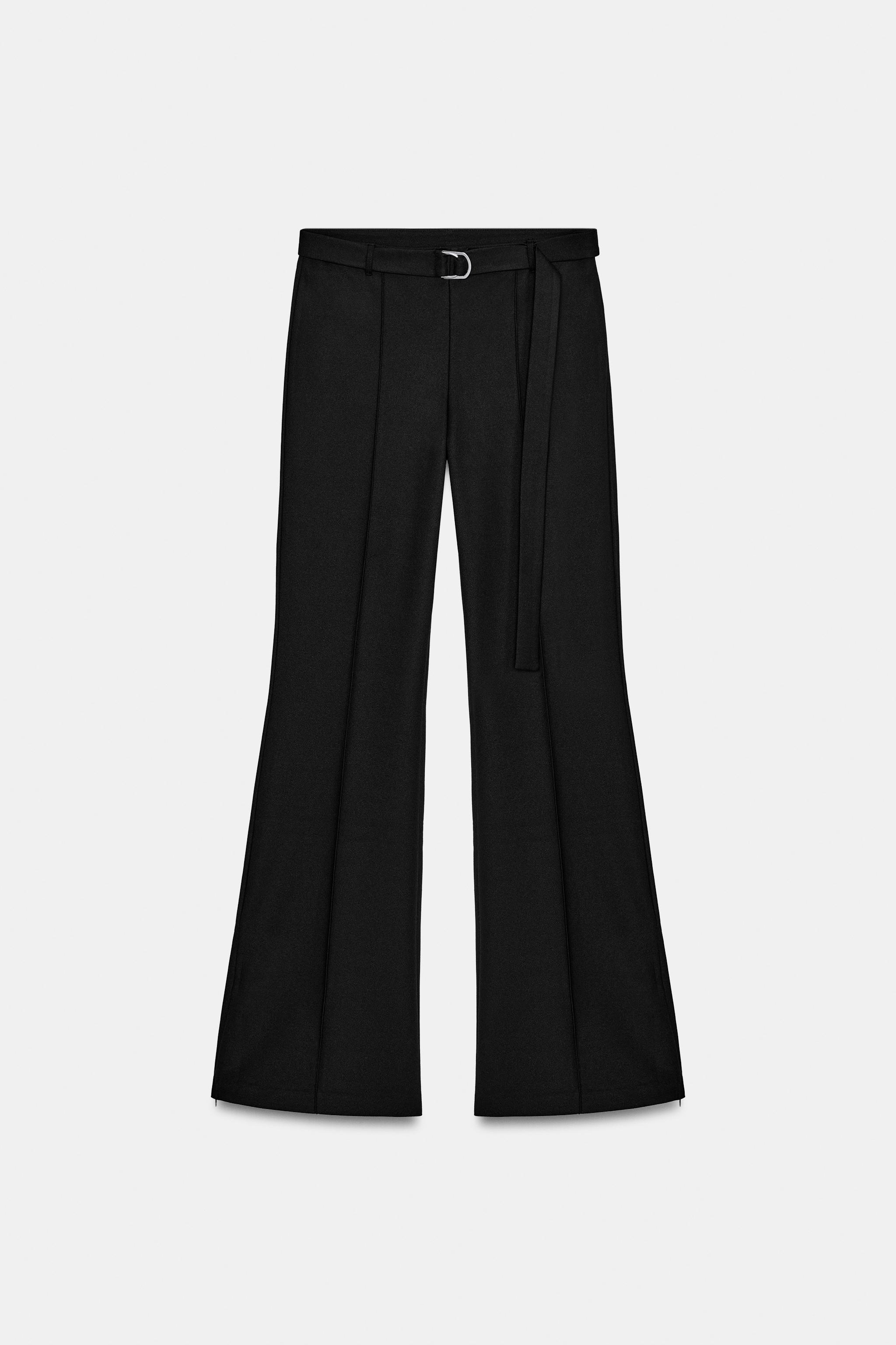 CREPE BELTED PANTS